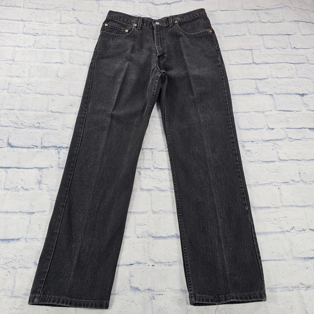 Levis 505 Regular Fit Jeans Mens 34x32 Black Straight Leg Denim VTG Y2K Canada